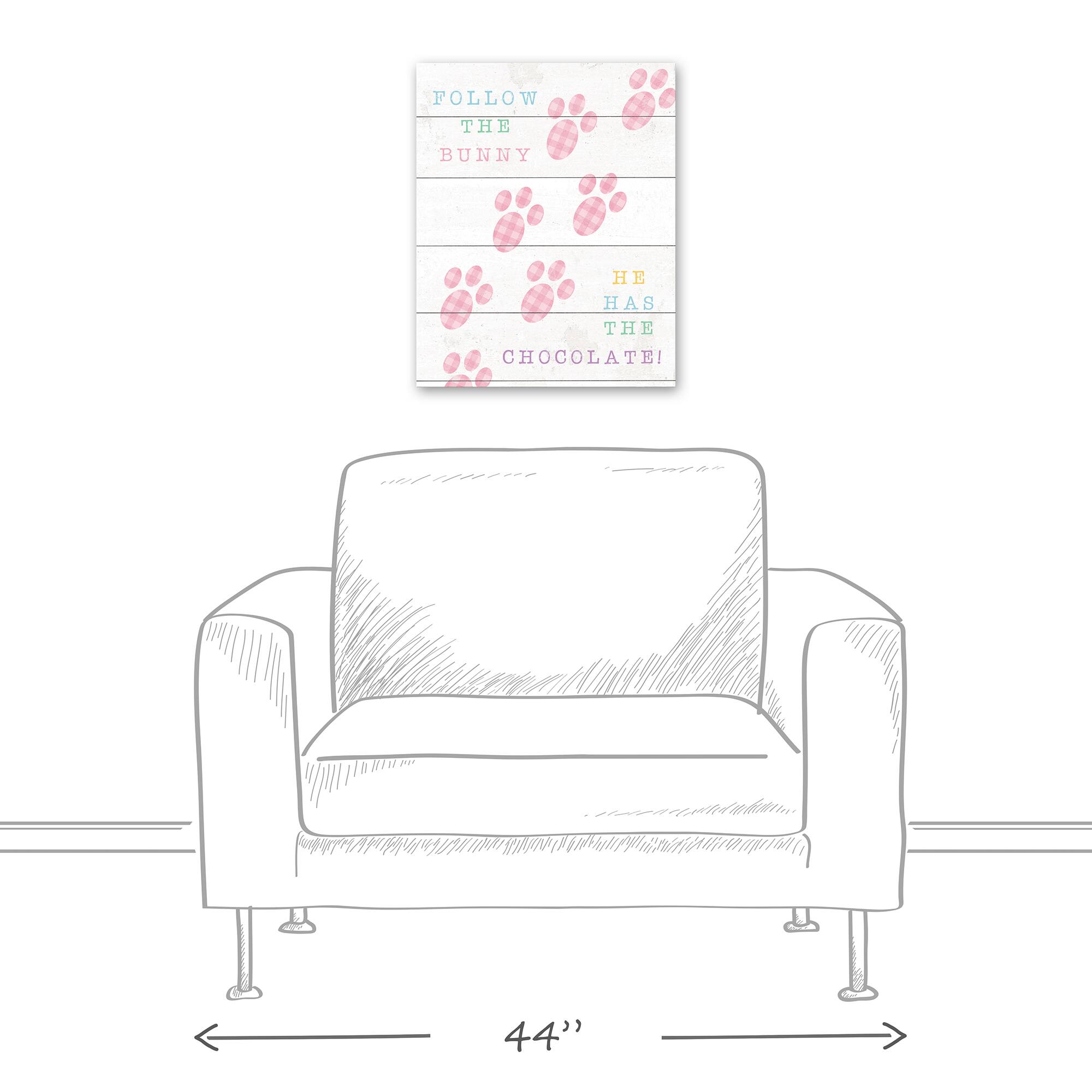 Bunny Has Chocolate 16" x 20" Canvas Wall Art